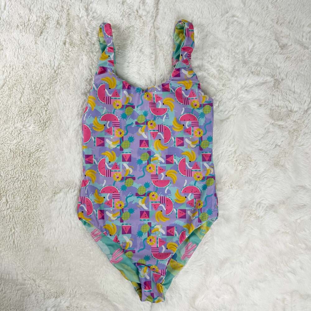 B Fresh Gear Reversible Women’s One Piece Swimsuit Fruit & Desert Western Print